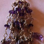 Amethyst chandelier earring